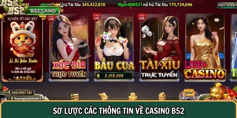 Casino B52 CLUB 1 Sơ lược các thông tin về casino B52